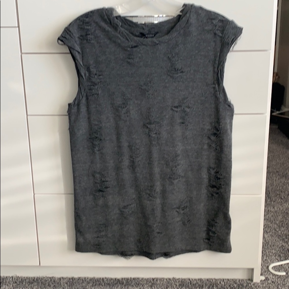 Guess distressed muscle t